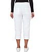 Color:White - Image 2 - Petite Pull-On Silky Tech Capri Pants