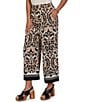 Ruby Rd. Petite Size Coordinating Textured Woven Modern Damask Pull-On Crop Pants - Image 4