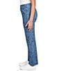 Ruby Rd. Petite Size Allover Paisley Print Pull-On Ankle Jeans, Color:Dark Indigo Combo - Image 3