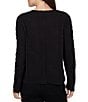 Ruby Rd. Petite Size Cable Knit Crystal Heart Scalloped Scoop Neck Long Crew Button Front Cardigan - Image 2
