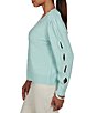 Ruby Rd. Petite Size Cable Knit Scoop Neck Long Open Sleeve Detail Sweater - Image 3