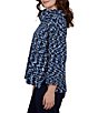 Ruby Rd. Petite Size Chenille Knit Space Dye Draped 3/4 Sleeve Sweater - Image 3