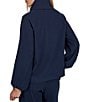 Ruby Rd. Petite Size Coordinating Premium Ribbed Knit Cowl Neck Long Bubble Sleeve Top - Image 2