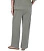 Ruby Rd. Petite Size Coordinating Snow -Washed French Terry Relaxed Pull-On Pants - Image 2