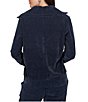 Ruby Rd. Petite Size Coordinating Velveteen Portrait Collar Long Sleeve Zip Front Jacket - Image 5