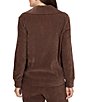 Ruby Rd. Petite Size Coordinating Velveteen Portrait Collar Long Sleeve Zip Front Jacket - Image 2