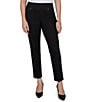 Ruby Rd. Petite Size Denim Leopard Tonal Print Pull-On Ankle Pants - Image 1