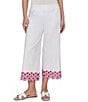Ruby Rd. Petite Size Embroidered Pull-On Denim Pants - Image 1