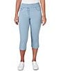 Ruby Rd. Petite Size Extra Stretch Denim Capri Pull-On Pants - Image 1