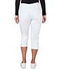 Ruby Rd. Petite Size Extra Stretch Denim Pull-On Capri Pants, Color:White - Image 2