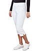 Ruby Rd. Petite Size Extra Stretch Denim Pull-On Capri Pants, Color:White - Image 4