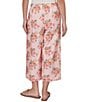 Ruby Rd. Petite Size Floral Eyelet Wide Leg Pull-On Coordinating Capri Pants - Image 2