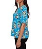 Ruby Rd. Petite Size Floral Scoop Neck Short Sleeve Top - Image 6