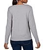 Ruby Rd. Petite Size Jacquard Knit Christmas Tree Scoop Neck Long Sleeve Top - Image 2