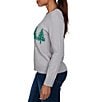 Ruby Rd. Petite Size Jacquard Knit Christmas Tree Scoop Neck Long Sleeve Top - Image 3
