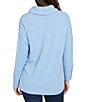 Ruby Rd. Petite Size Knit Cowl Neck Long Sleeve Cozy Top, Color:Bluebell - Image 2