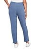 Ruby Rd. Petite Size Knit Pull-On Sweatpants, Color:Indigo - Image 2