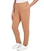 Ruby Rd. Petite Size Knit Pull-On Sweatpants, Color:Chestnut - Image 1