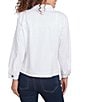 Ruby Rd. Petite Size Knit Twill Point Collar Long Sleeve Button Front Jacket, Color:White - Image 2