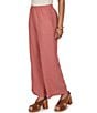 Ruby Rd. Petite Size Lightweight Ramie Lace Trim Sideseam Detail Wide-Leg Pull-On Pants - Image 3