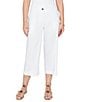 Ruby Rd. Petite Size Linen-Blend Wide Leg Crop Pants - Image 1