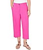 Ruby Rd. Petite Size Linen-Blend Wide Leg Crop Pants - Image 5