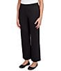 Ruby Rd. Petite Size Luxe Double Knit Tailored Pull-On Pants, Color:Black - Image 4