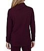 Ruby Rd. Petite Size Luxe Rib Knit Split Cowl Neck Long Sleeve Pullover - Image 2