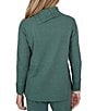 Ruby Rd. Petite Size Luxe Rib Knit Split Cowl Neck Long Sleeve Pullover - Image 5