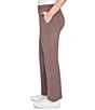 Ruby Rd. Petite Size Luxe Ribbed Wide-Leg Pull-On Coordinating Pants, Color:Espresso - Image 3