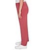 Ruby Rd. Petite Size Luxe Ribbed Wide-Leg Pull-On Coordinating Pants, Color:Sangria - Image 3