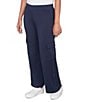 Ruby Rd. Petite Size Luxe Ultra Knit Pull-On Cargo Pants, Color:Navy - Image 4