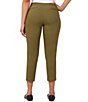 Color:Olive - Image 2 - Petite Size Perfect Fit Pocketed Crop Pants