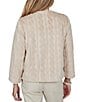 Ruby Rd. Petite Size Plush Faux Fur Round Neck Bracelet Length Sleeve Jacket - Image 2