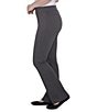 Ruby Rd. Petite Size Ponte Knit Flare Leg Pull-On Pants, Color:Charcoal Heather - Image 3