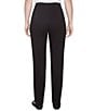 Ruby Rd. Petite Size Ponte Knit Pintuck Pull-On Pants, Color:Black - Image 2