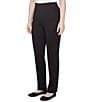 Ruby Rd. Petite Size Ponte Knit Pintuck Pull-On Pants, Color:Black - Image 4