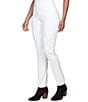 Ruby Rd. Petite Size Ponte Knit Pintuck Pull-On Pants, Color:Ivory - Image 4