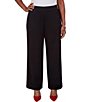 Ruby Rd. Petite Size Ponte Scalloped Detail Wide Leg Pants - Image 1