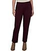 Ruby Rd. Petite Size Ponte Straight Leg Hollywood Waist Ankle Length Pull-On Pants - Image 1