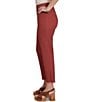 Ruby Rd. Petite Size Relaxed Fringe Hem Pull-On Ankle Denim Pants - Image 6