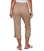 Ruby Rd. Petite Size Relaxed Fringe Hem Pull-On Denim Pants - Image 2