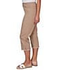 Ruby Rd. Petite Size Relaxed Fringe Hem Pull-On Denim Pants - Image 4