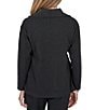 Ruby Rd. Petite Size Ribbed Knit Quarter Zip Mock Neck Long Sleeve Top - Image 2