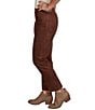 Ruby Rd. Petite Size Scuba Suede Flat Waistband Front Seam Ankle Pants - Image 3