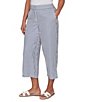 Ruby Rd. Petite Size Seersucker Stripe Capri Pant - Image 3