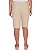 Ruby Rd. Petite Size Silky Tech Bermuda Pull-On Shorts, Color:Chino - Image 2
