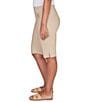Ruby Rd. Petite Size Silky Tech Bermuda Pull-On Shorts, Color:Chino - Image 3