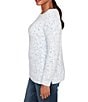 Ruby Rd. Petite Size Soft Chenille Eyelash Boat Neck Long Sleeve Sweater, Color:Bluebell - Image 3