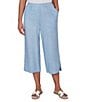 Ruby Rd. Petite Size Soft Double Gauze Relaxed Pull-On Pant - Image 4